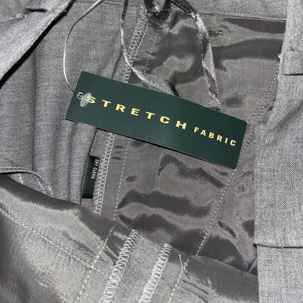 NWT Lauren Ralph Lauren Wool Blend Stretch Trouser Pants Gray Sz 10 Straight Leg - Picture 2 of 5